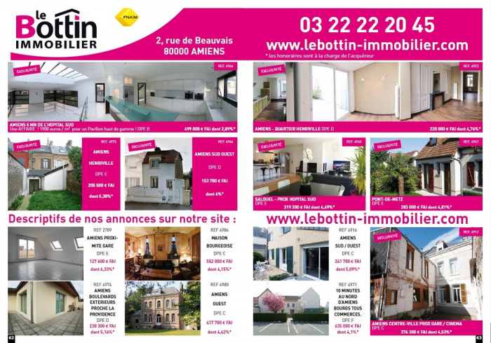 Double page dans l'immo 80 de novembre Le bottin immobilier