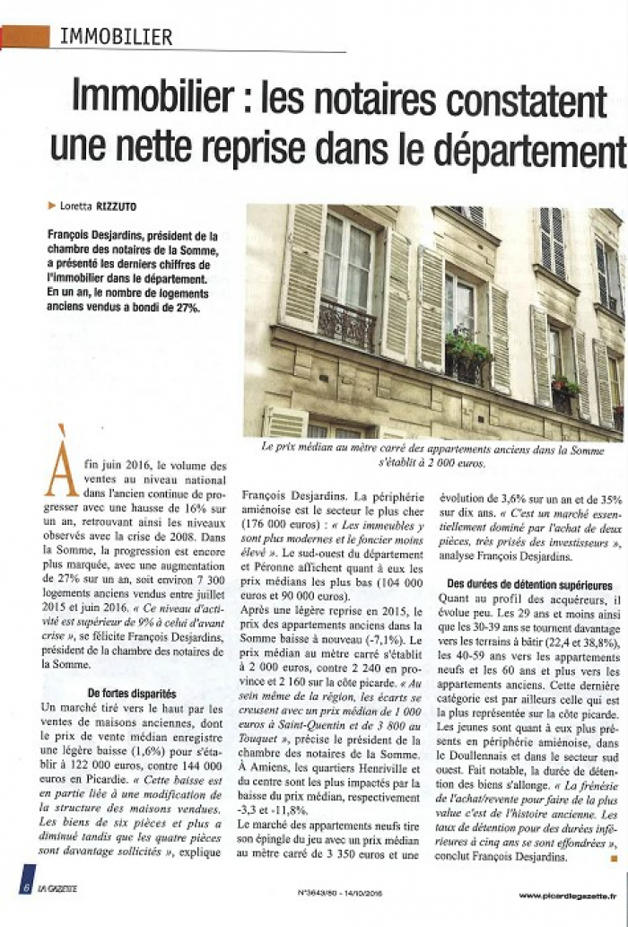 Reprise du marchÉ en 2016 Le bottin immobilier