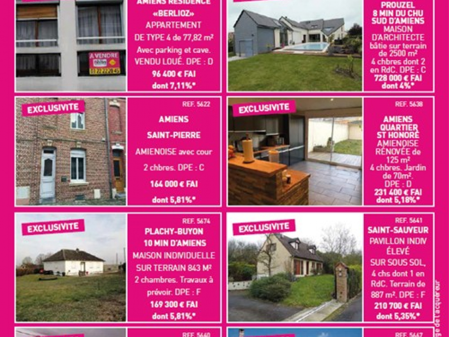 Notre page dans le magazine immo 80 de février Le bottin immobilier