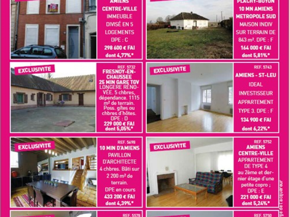 Notre page dans l'immo 80 du mois d'avril Le bottin immobilier