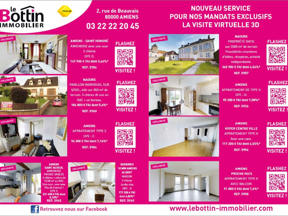 Retrouvez nos exclusivités dans le magazine l'immo 80 Le bottin immobilier