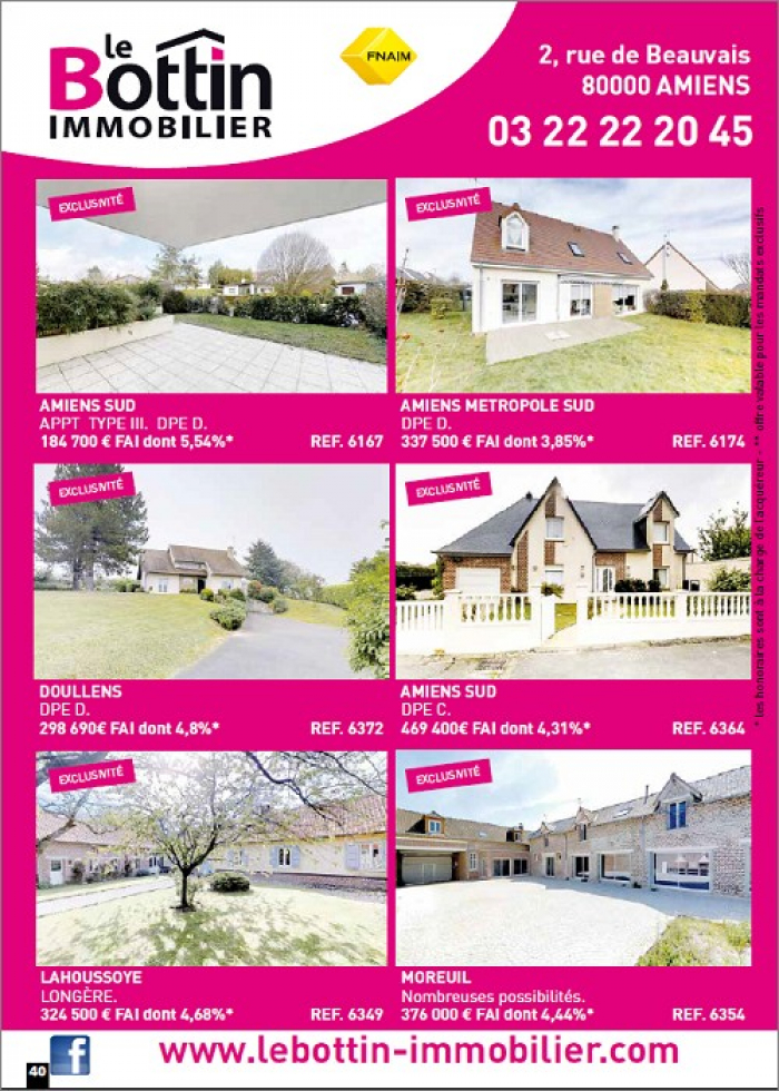 Nos exclusivitÉs dans le magazine l'immo 80 de juin  Le bottin immobilier