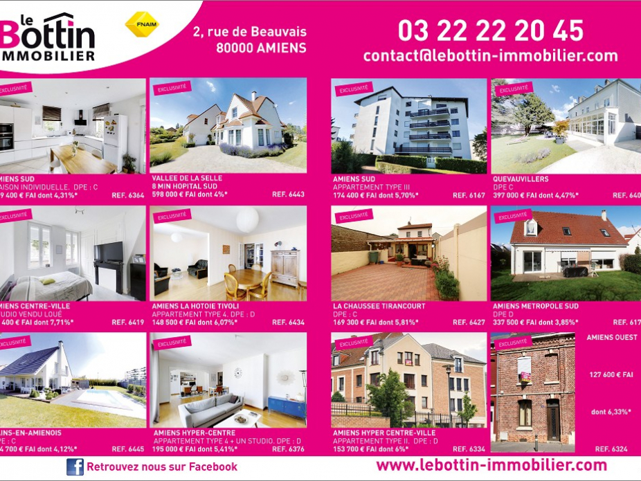 Notre double page dans l'immo 80 de juillet Le bottin immobilier