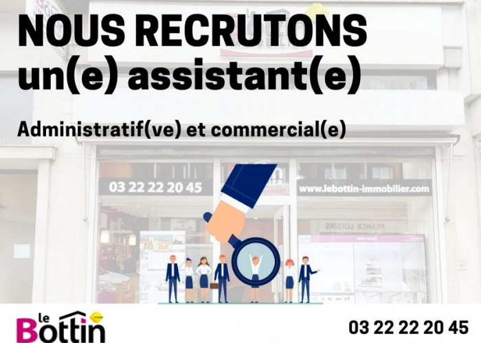 Recrutement - poste d'assistant(e) administratif(ve) et commercial(e) Le bottin immobilier