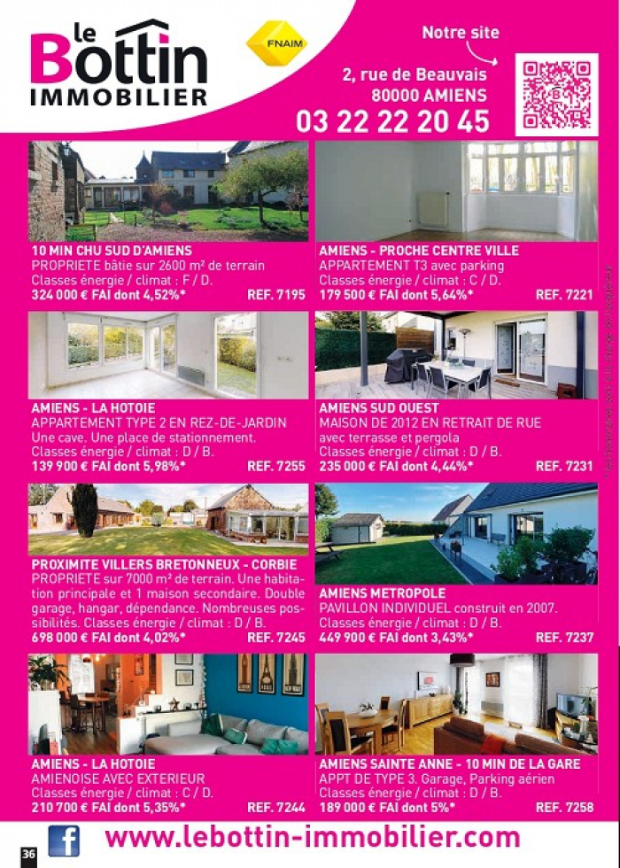 Retrouvez notre page dans l'immo 80 de decembre Le bottin immobilier