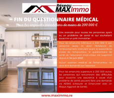 Fin du questionnaire médical pour les emprunts immobiliers de moins de 200 000 € Maximmo